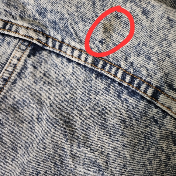 📣 Vintage 90s Levi Red Tag Acid Wash Denim Blue Jean Jacket 🧥 Size Small - Picture 6 of 7